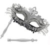 WILOVCOS Womens Masquerade Mask with Stick, Handheld Mardi Gras Mask,Venetian