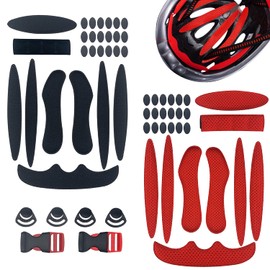 2 Sets of Helmet Foam Pads Helmet Inner Lining,Helmet Foam Pads,Universal Anti-Collision Lining Helmet Replacement Foam Padding Kit, with 2 Sets of Plastic Adjustable Buckles Clips