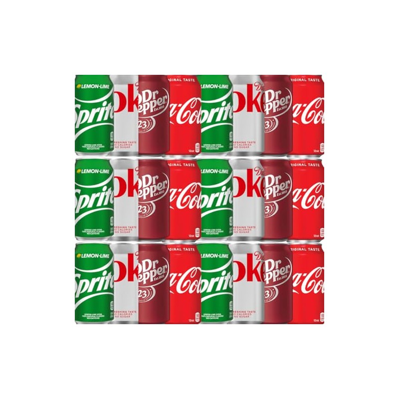 Soft Drink Assortment, Soda Variety Pack – 4 Flavor Variety