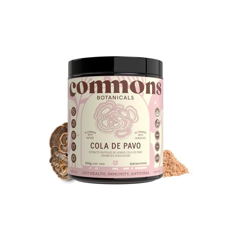 COMMONS Hongos Adaptógenos Hongo Cola de Pavo Extracto en Polvo