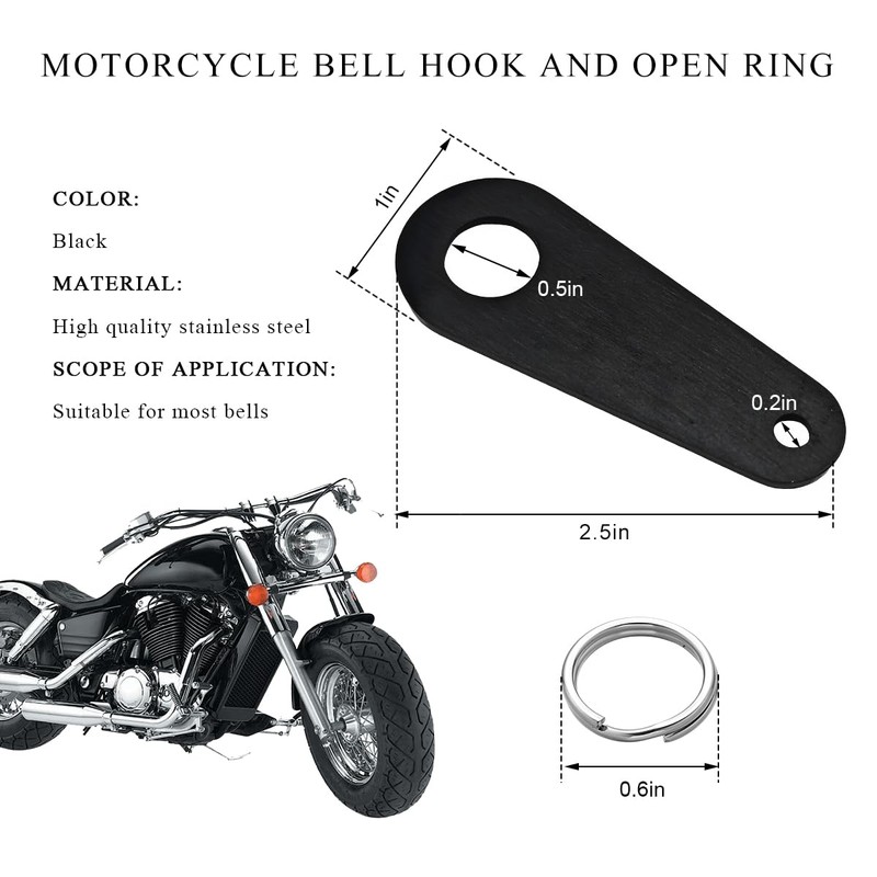 NYTKL Motorcycle Bell Hanger, Guardian Luck Riding Bell Hanger Mount