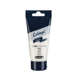 Schmincke - College Linol Artists Lino Printing Paints White in 75ml Tube 39100013 Low Odour Lino Printing Water Based Ink Non-fading Even Printing