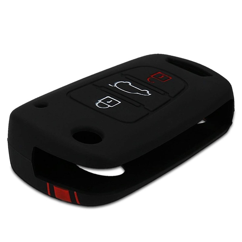 kwmobile Car Key Case Compatible with Hyundai 3-Button Folding Car