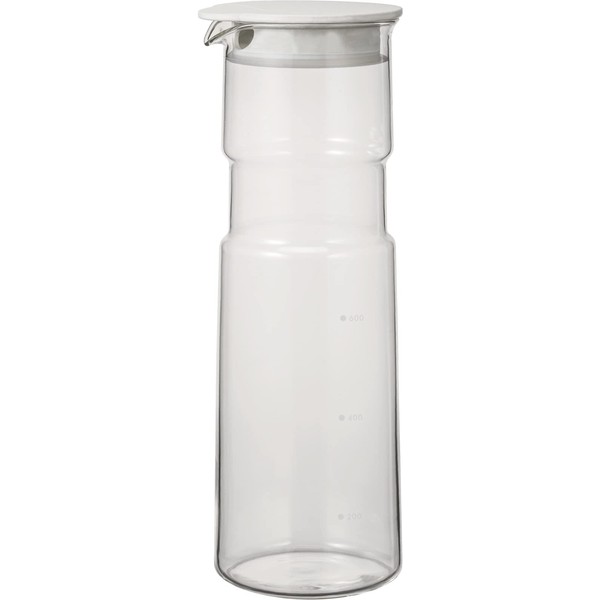 HARIO 6FP-10-W Cold Water Bottle, Heat Resistant Glass, Free Pot Hold, 33.8 fl oz (1000 ml), White