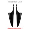 HCMOTORKU Black Front Fork Mount Wind Deflectors Fits For Harley