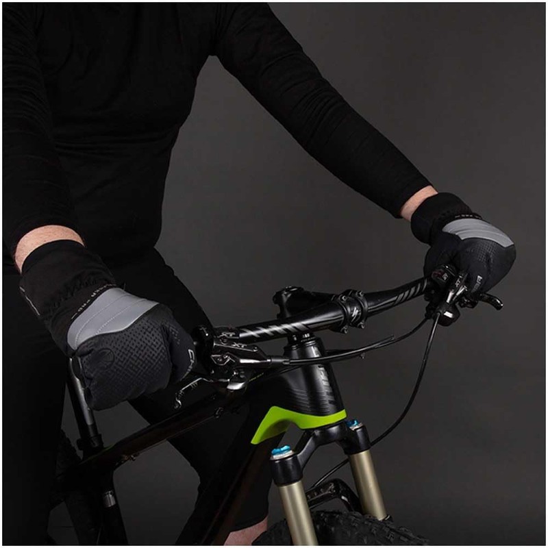 Chiba Alaska Pro Winter Cycling Gloves Long Black/Silver 2025: Size: