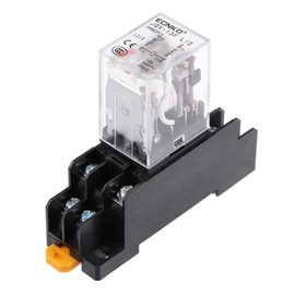 uxcell Electromagnetic Power Relay, JQX-13F AC24V Coil DPDT 8Pins Red Light Electromagnetic Power Relay + Socket