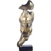 Thinker Statue, Silence is Gold Abstract Art Sculpture, Ponder Statue,