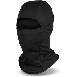 Unbranded Tactical Balaclava Face Mask UV Protection Ski Sun Hood Mask Black for Men Women