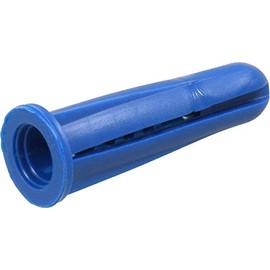 The Hillman Group 370345 Blue Conical Plastic Anchor, 14-16 X 1-3/8-Inch, 50-Pack