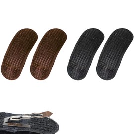 [LUYING] 4 Pieces Plush Hair Cushion with No Hidden Trace on Top Side Fixing Sponge Hair Base Hair Insertion Tool Bump Styling DIY Banquet Party Wedding Hair Accessories (Black + Brown)