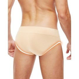 Hannahcos Men's Dance Delt Nude Underwear Short Pant For Ballet, Full Seat Dance Briefs for Men, Small