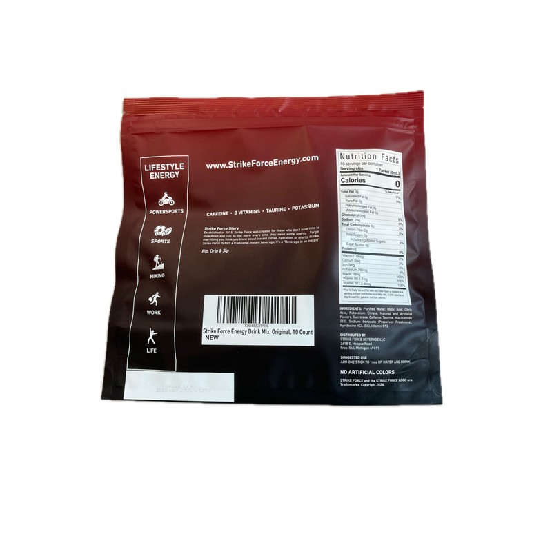 Strike Force Energy Drink Mix - Original Flavor - Natural