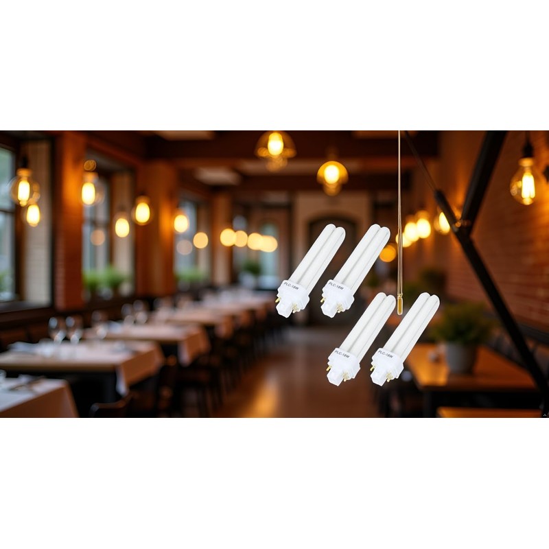 Zfegto FDS18E35/4 CFL Light Bulbs for Panasonic, 4 Pin G24q-2