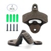 2PCS Cast Iron Wall Mounted Bottle Opener Vintage Rustic with