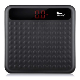 himaly Digital Body Weight Scale Bathroom Scale, Step-On Technology High Precision Measurements Scales with Large Non Slip Silicone Platform and LCD Digital Display, 400lbs/180kg Capacity