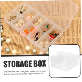 Operitacx Nail Accessories Organizer Transparente Aufbewahrungsbox Mit Fächern Und Griff Für Schmuck Lippenstift Und Make-up Praktischer Tisch-Organizer Für Einfache Identifikation Und