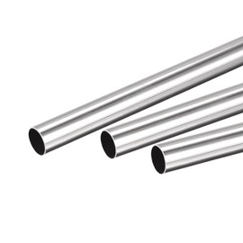 sourcing map Replacement Round Tube 304 Stainless Steel 8 mm Outer Diameter 0.2 mm Inner Diameter 300 mm Length Tube Pack of 3