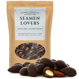 Seamen Lovers Gourmet Chocolate Almonds - Cocoa Dusted Premium Candy Gift for Women and Men Funny Novelty Basket Idea Kepperton