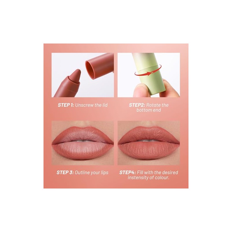 Set de Labiales y Delineadores, 4 Piezas, 01- para Labios