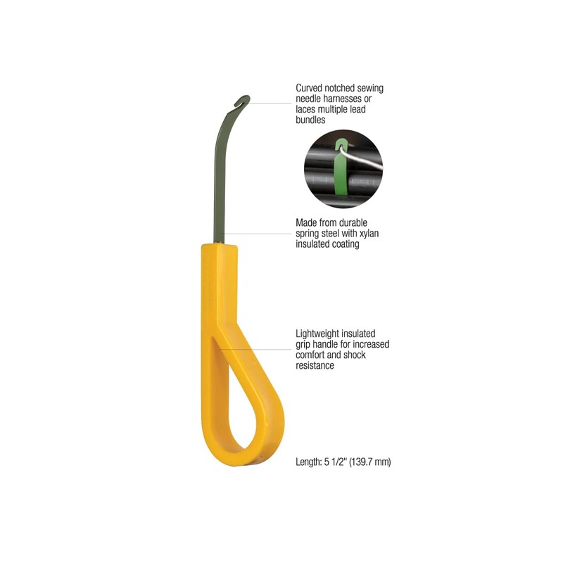 Jonard Tools JIC-3209, Xylan Insulated Cable Lacing Needle with Yellow