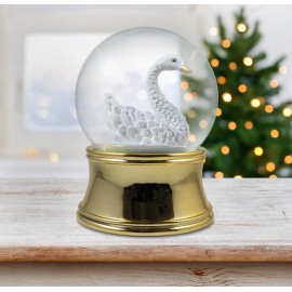 Globe 100mm Gold Swan Water Globe by The San Francisco Music Box Company