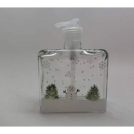 Hand painted Snowman with Trees Soap and Lotion Dispenser