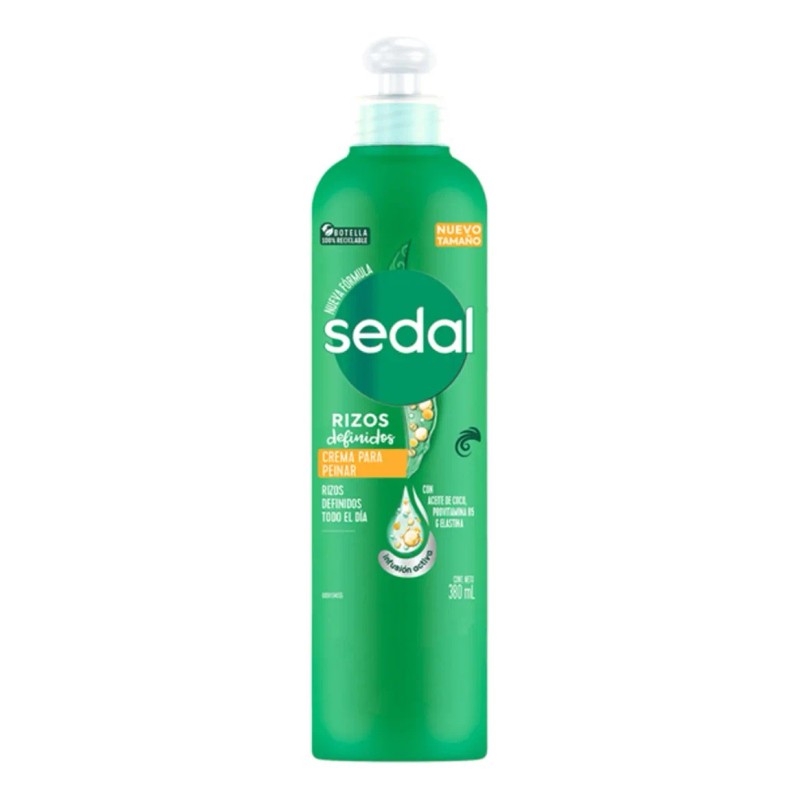 Pack 3 Crema Para Peinar Sedal Rizos Definidos 380ml Cu