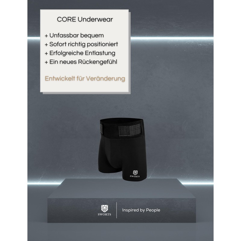 SWORTS Men's Core Back Support (LWS) ProSkin Back Support Technology