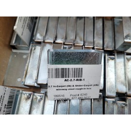 Connectrac Brand New Set of 2 Connectrac AC-2.7-RIB-1 2.7'' Inch Carpet Rough in Box Steel