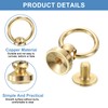 sourcing map 8Pcs Screw Round Head Rivet, 9.5mm Pull Ring