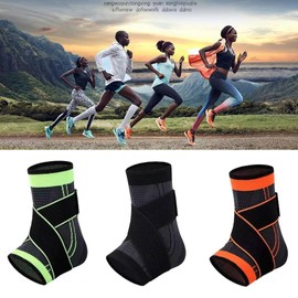 HuayoRong Ankle Brace for Men and Women Compression Support Sleeve AdjustableStabilizer Straps for Sprained Ankle,Swelling and Arthritis Pain (Orange,X-Large)