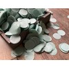 InsideMyNest Stone Green Sage Gray Confetti Biodegradable Throwing Confetti Wedding