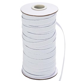XKDOUS Elastic Band for Sewing, 3/8 Inch 50 Yards White Knit Elastic Bands High Elastic Cord for Sewing Waistband and Pants Waist