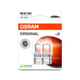 Osram Original Line 12 V, glass wedge base, W21W, double blister pack, 2 lamps, white
