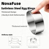 NovaFuse Set of 4 Fried Egg Moulds, Stainless Steel Egg