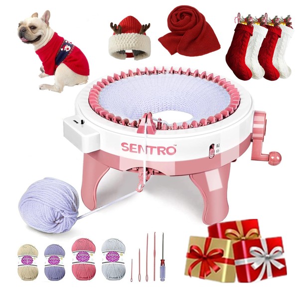 SENTRO Knitting Machine 48 Needles, Smart Knitting Crochet Machine, Double