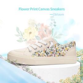 Obtaom Zapatos deportivos de lona de leopardo para mujer, color blanco lavado y lavado, Azul Marino, 8 US