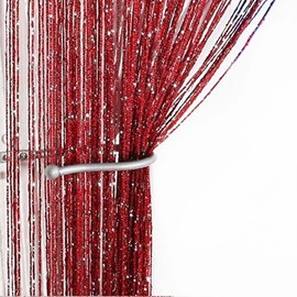 John Aird Jazz Glitter String Curtain Panel (Wine)