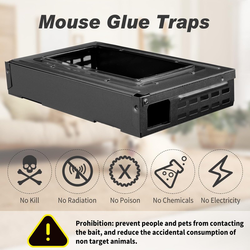 Qualirey 4 Pack Multi Catch Mice Trap Clear Top Humanized
