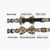 Olahibi Dog Bowtie Collar and Leash Combo Set, Brown Leopard