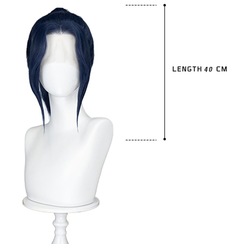 TTYAO REII Game Cosplay Lace Front Wig Dark Blue Short