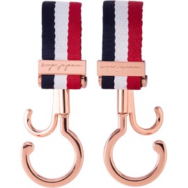 e.x.p.japon PKG-Tricolor Baggy Hook, 360 Degree Rotation, Double Hook, Stroller Luggage Hook, Load Capacity Approx. 132.2 lbs (60 kg), Baby Stroller Hook, e-bgh01pg, 2 Pieces (x1)