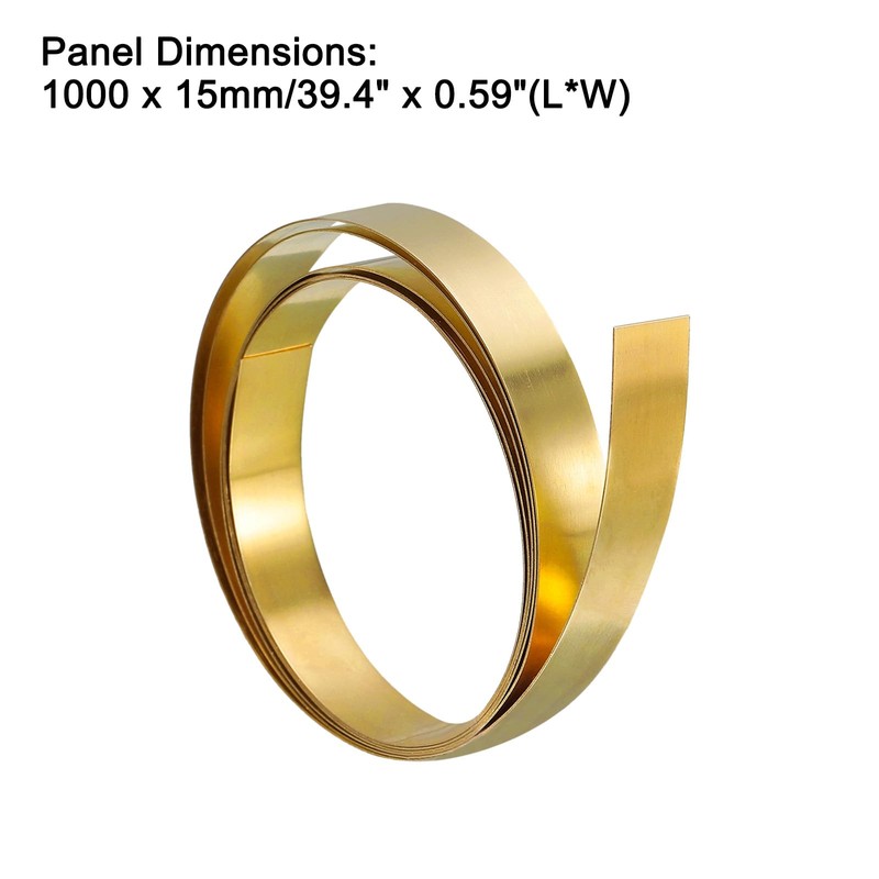 sourcing map Brass Sheet Roll, Metal Foil Plate 1000mm x