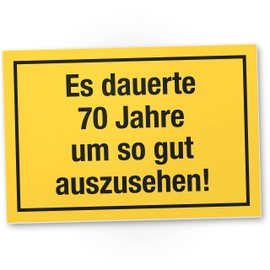 DankeDir! 70 Jahre - gutes Aussehen Schild - Geschenk 70. Geburtstag Geschenkidee Geburtstagsgeschenk Siebzigsten Geburtstagsdeko Partydeko Party Zubehör Geburtstagskarte