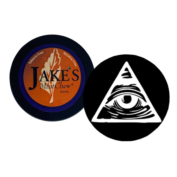 Jake's Mint Chew Brandy 1 Can with DC Crafts Nation Skin Can Cover - Illuminati