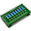 Electronics-Salon DIN Rail Mount 8 DPDT Signal Relay Interface Module.