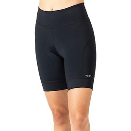 Terry Bike Shorts Women Padded Breakaway Hi Rise High Waist Cycling Shorts for Women with Padding, Compression Short - Black, XX Large