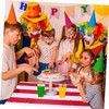 WOONEKY Striped Tablecloth Waterproof Fitted for Christmas Party Cover Black