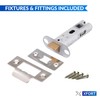 XFORT Tubular Latch, Polished Chrome, Tubular Door Latch for Internal